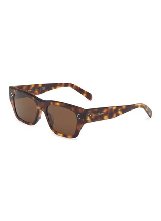 Main View - Click To Enlarge - CELINE - Bold 3 Dots HD Acetate Rectangle Sunglasses