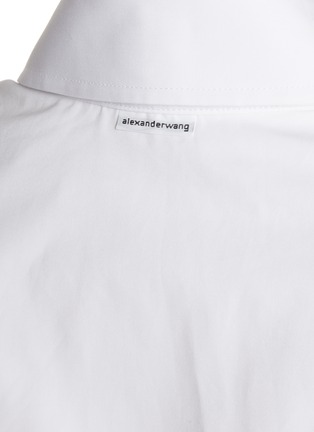  - ALEXANDERWANG - Cropped Diamond Hem Cotton Shirt