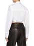 Back View - Click To Enlarge - ALEXANDERWANG - Cropped Diamond Hem Cotton Shirt