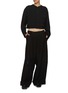 Figure View - Click To Enlarge - YOHJI YAMAMOTO - D-ring Wide Leg Linen Cupro Pants