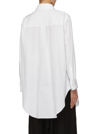 Back View - Click To Enlarge - YOHJI YAMAMOTO - Asymmetric Front Panel Cotton Shirt