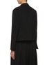 Back View - Click To Enlarge - YOHJI YAMAMOTO - Asymmetric Front Peak Lapel Tailored Wool Blazar