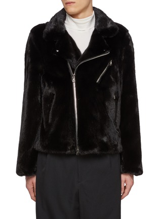 Main View - Click To Enlarge - KRUF - Mink Fur Biker Jacket