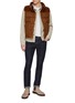 Figure View - Click To Enlarge - KRUF - Stand Collar Mink Fur Padded Vest