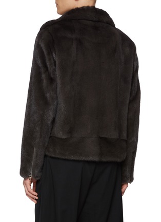 Back View - Click To Enlarge - KRUF - Mink Fur Biker Jacket