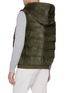 Back View - Click To Enlarge - KRUF - Elasticated Hem Mink Fur Hooded Vest