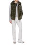 Figure View - Click To Enlarge - KRUF - Elasticated Hem Mink Fur Hooded Vest