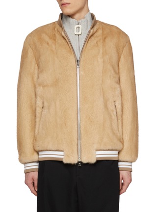 Main View - Click To Enlarge - KRUF - Mink Fur Bomber Jacket