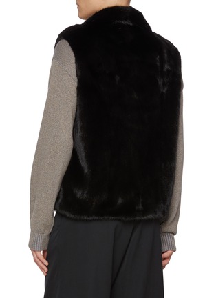 Back View - Click To Enlarge - KRUF - Mink Fur Biker Vest