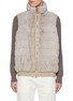 Main View - Click To Enlarge - KRUF - Stand Collar Elasticated Hem Mink Fur Vest