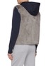 Back View - Click To Enlarge - KRUF - Collarless Reversible Mink Fur Padded Vest