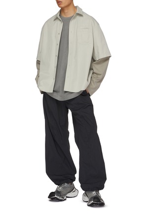 Figure View - Click To Enlarge - JUUN.J - Crinckled Drawstring Pants