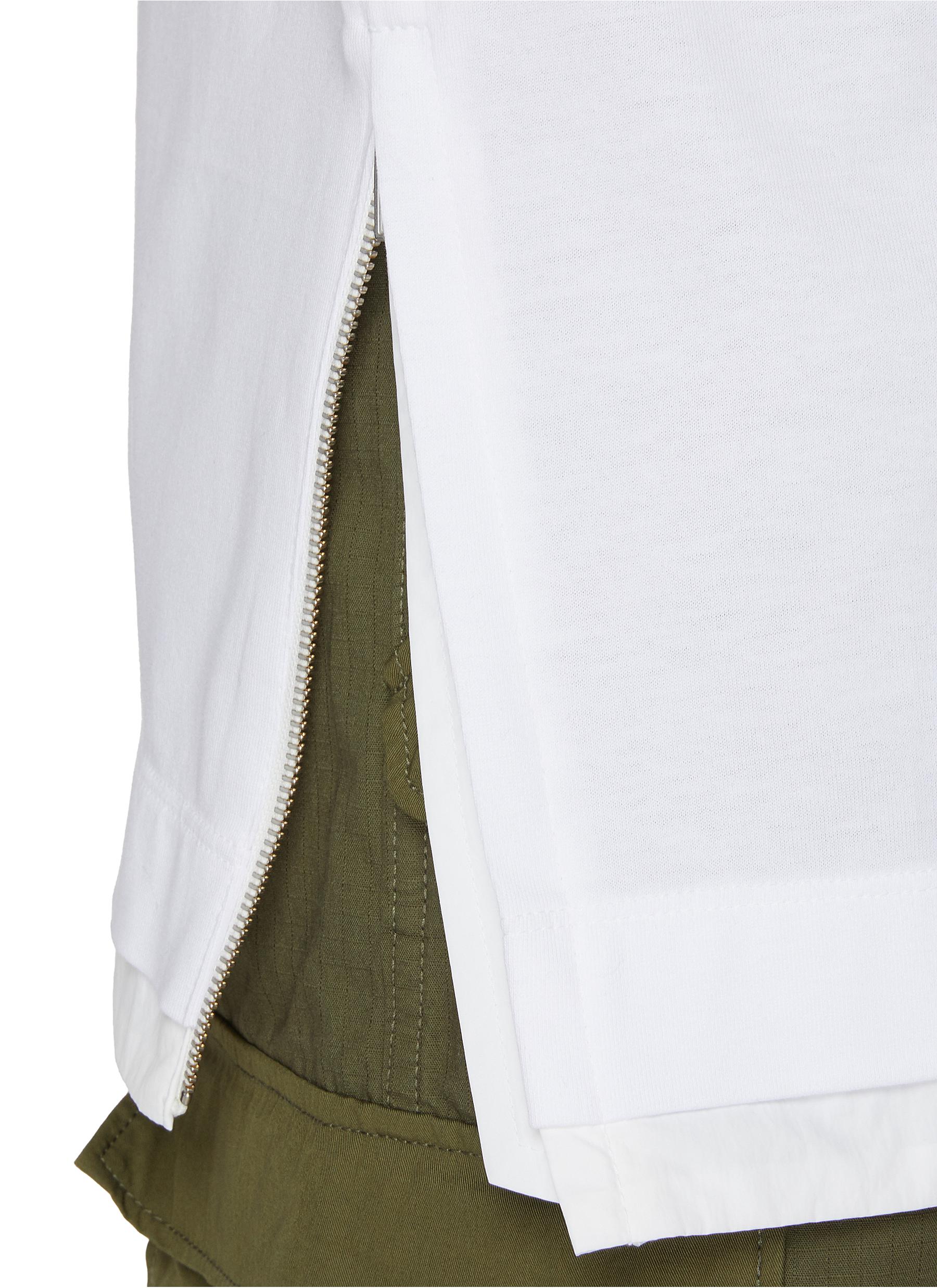 Double Hem Layered T-Shirt - Thumbnail 4