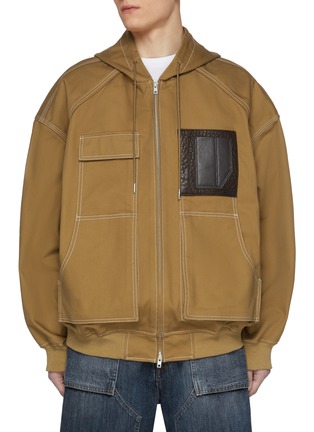 Main View - Click To Enlarge - JUUN.J - Multi-Pocket Hooded Cotton Jacket