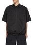 Main View - Click To Enlarge - JUUN.J - Detachable Sleeve Pocket Cotton Work Shirt