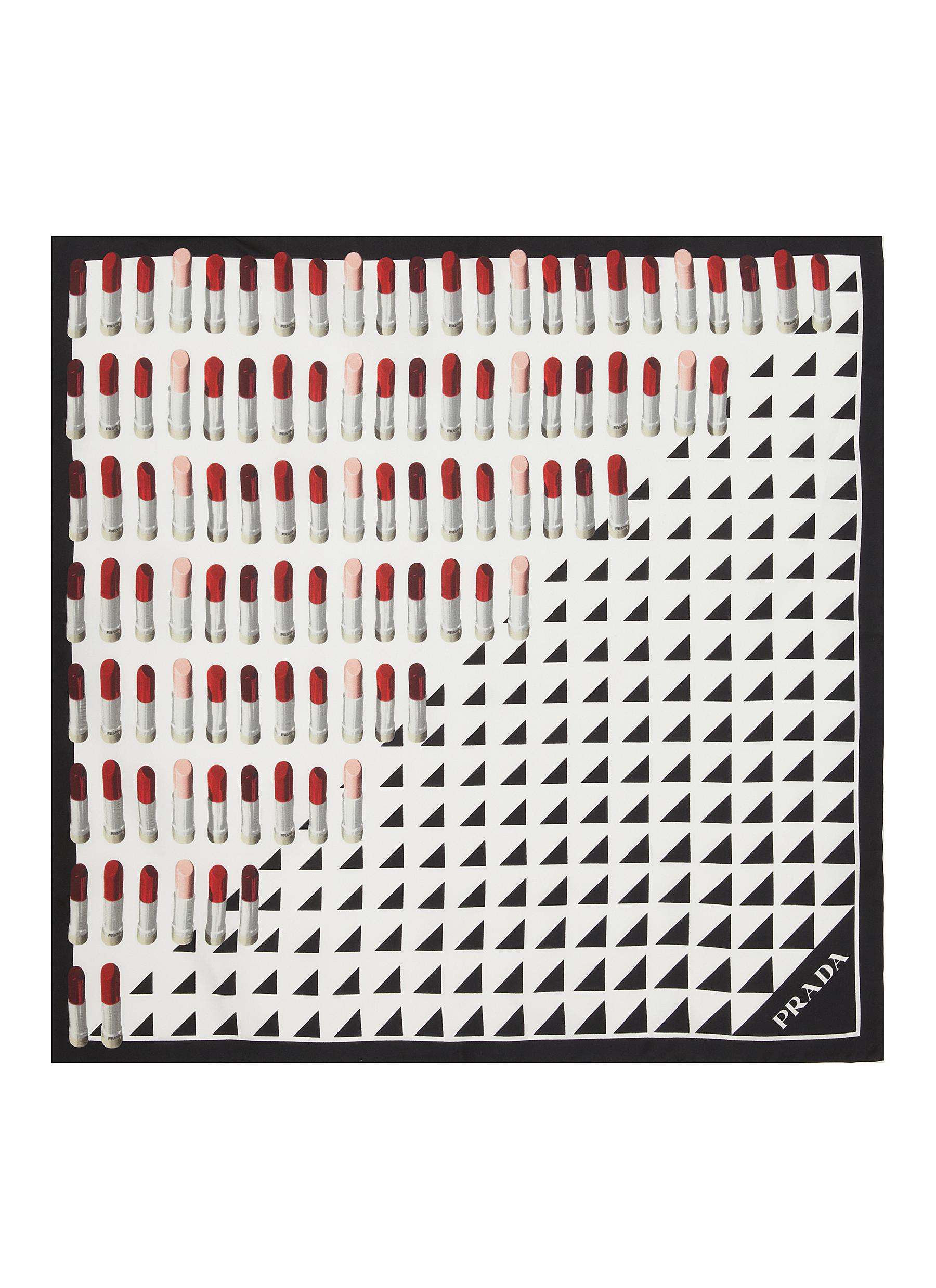 PRADA | Symbole Degrade Lipstick Silk Square Scarf | Women