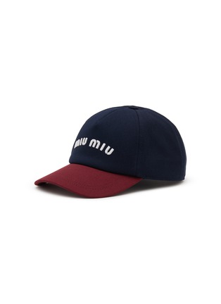 Main View - Click To Enlarge - MIU MIU - Bicolour Cotton Baseball Cap