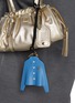 Front View - Click To Enlarge - MIU MIU ACCESSORIES - Miu Shirt Leather Trick Bag Charm