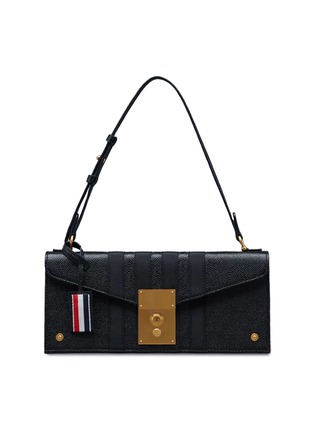 Main View - Click To Enlarge - THOM BROWNE - Mrs. Thom Baguette 4 Bar Pebble Grain Leather Baguette Bag