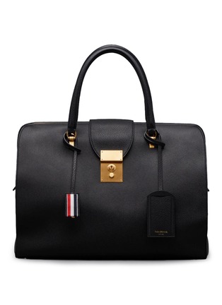 Main View - Click To Enlarge - THOM BROWNE - Mr. Thom Grain Leather Luggage Bag