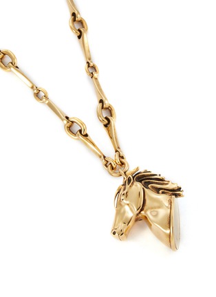 Detail View - Click To Enlarge - CHLOÉ - Gold-Toned Horse Pendant Laiton Chain Necklace