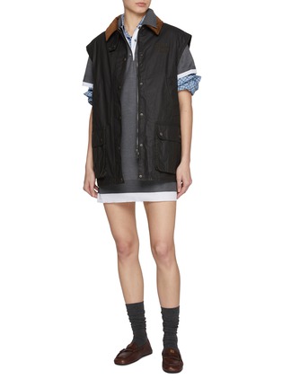 Figure View - Click To Enlarge - MIU MIU - Barbour Style Cotton Gilet