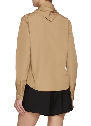 Back View - Click To Enlarge - MIU MIU - Lavallière Cotton Poplin Shirt