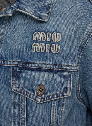  - MIU MIU - Poplin Trim Medium Wash Denim Jacket