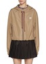 Main View - Click To Enlarge - MIU MIU - Logo Front Windbreaker Jacket