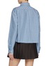 Back View - Click To Enlarge - MIU MIU - Cropped Check Cotton Shirt