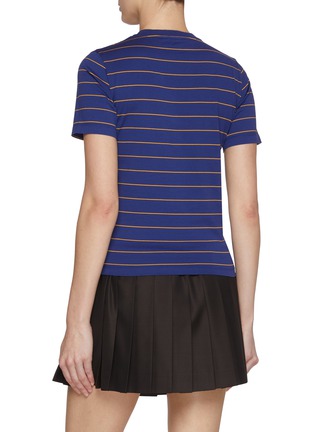 Back View - Click To Enlarge - MIU MIU - Striped Cotton Jersey T-shirt