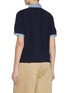 Back View - Click To Enlarge - MIU MIU - Double Layer Cotton Polo Shirt