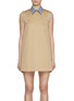 Main View - Click To Enlarge - MIU MIU - Double Layered Cotton Pinafore Dress