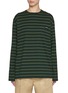 Main View - Click To Enlarge - MIU MIU - Oversized Striped Cotton Jersey T-shirt