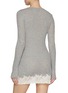 Back View - Click To Enlarge - MIU MIU - Lace Trim Cotton Jersey T-shirt