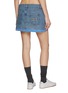 Back View - Click To Enlarge - MIU MIU - Poplin Trim Medium Wash Denim Mini Skirt