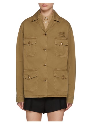 Main View - Click To Enlarge - MIU MIU - Cotton Safari Jacket