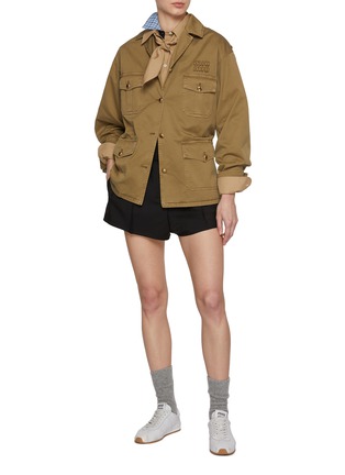 Figure View - Click To Enlarge - MIU MIU - Cotton Safari Jacket