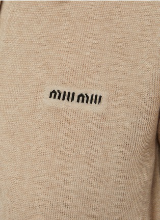  - MIU MIU - Piped Cotton Blend Knit Polo Top