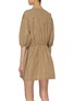 Back View - Click To Enlarge - MIU MIU - Half Zip Elbow Sleeve Elasticated Waist Mini Dress