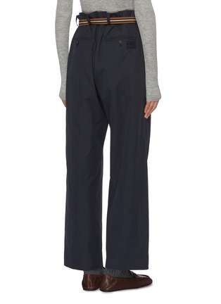 Back View - Click To Enlarge - MIU MIU - Belted Panama Pants