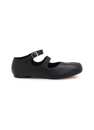 Main View - Click To Enlarge - MAISON MARGIELA - Tabi Leather Mary Jane Flats