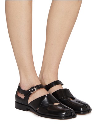 Figure View - Click To Enlarge - MAISON MARGIELA - Tabi Leather Sandals