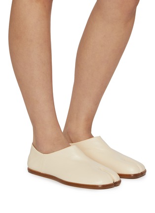 Figure View - Click To Enlarge - MAISON MARGIELA - Tabi Leather Babouche Flats