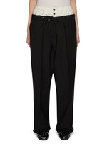 Maison Margiela Drawstring Tailored Trousers | Black | FARFETCH
