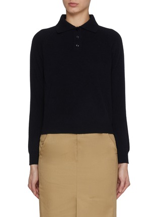 Main View - Click To Enlarge - MAISON MARGIELA - Raglan Sleeves Virgin Wool Knitted Polo Shirt