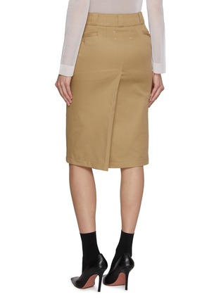 Back View - Click To Enlarge - MAISON MARGIELA - Skater Chino Midi Skirt