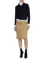 【関税＆送料込み】Maison Margiela Long Skirt Clothing MM6 Maison Margiela 5-pockets Panelled Leather Long Skirt