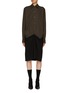 Main View - Click To Enlarge - MAISON MARGIELA - Twisted Shirt Cotton Midi Dress