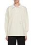 Main View - Click To Enlarge - MAISON MARGIELA - Contrast Collar Cotton Jersey Polo Shirt